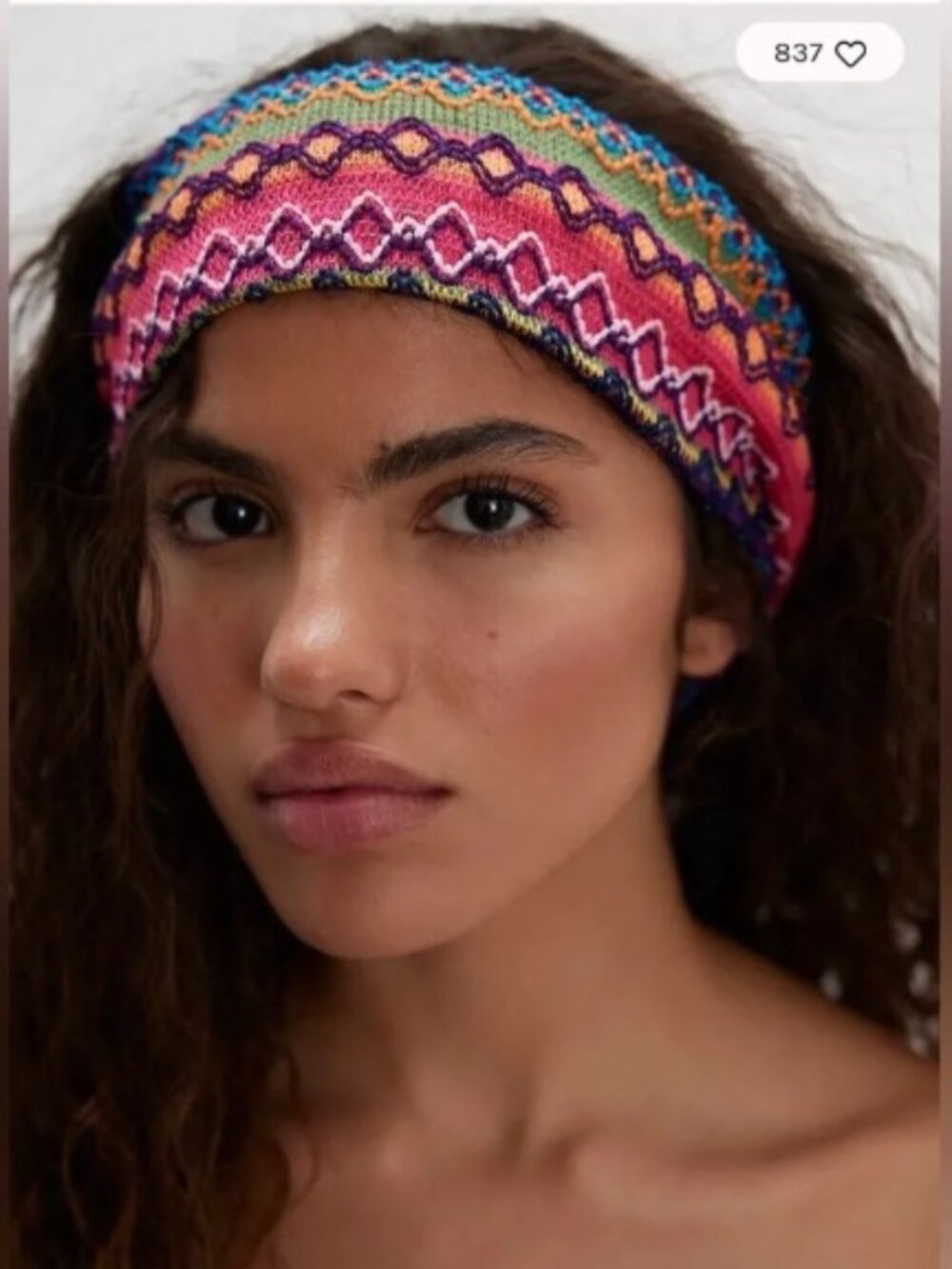Free People "Junie" Embellished Colorful Soft Headband NWT